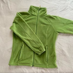 Green Columbia zip down fleece